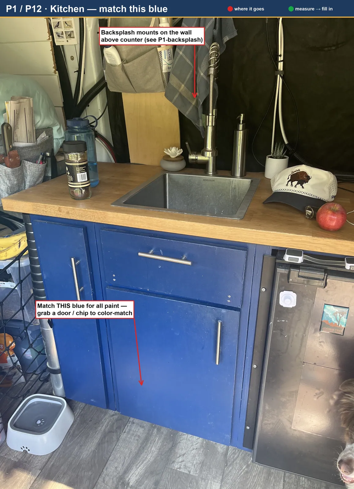 kitchen blue cabinets