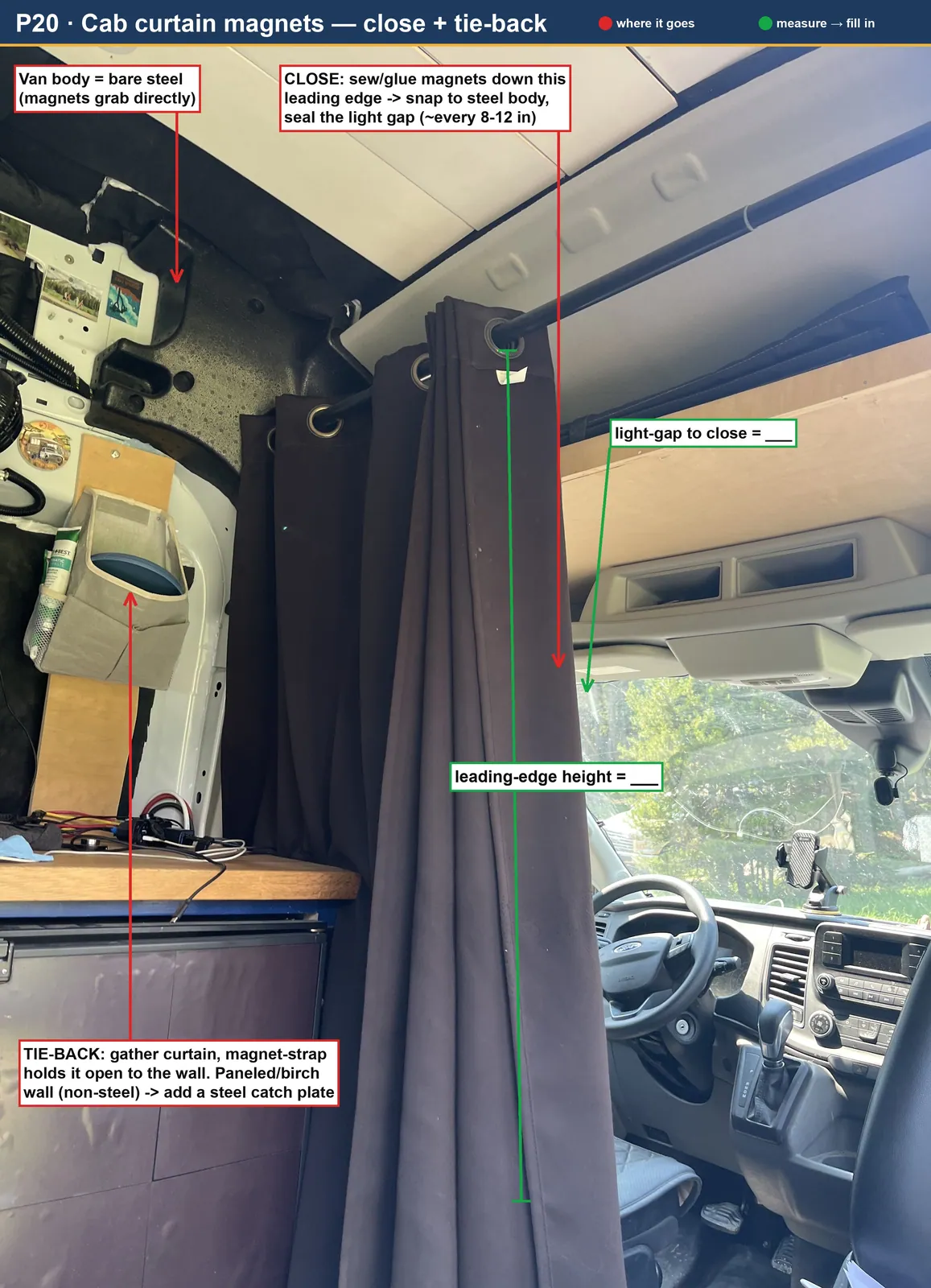 cab curtain magnets