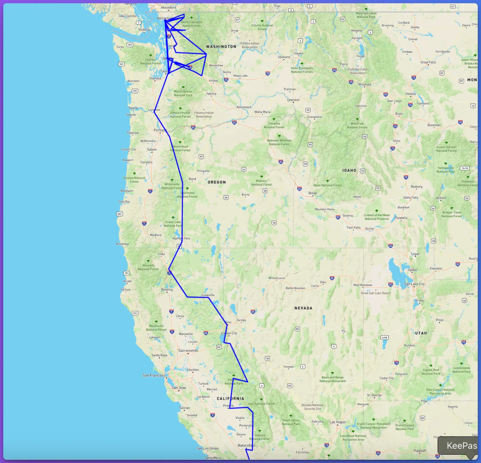 2025 Summer route map